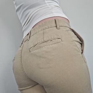 Woman's H&M Tan Straight Leg Khaki Pants Size 30